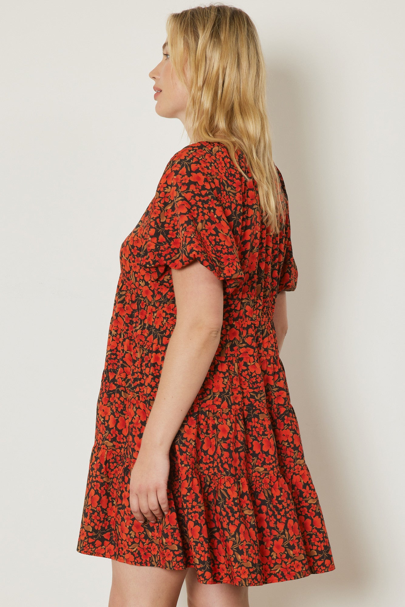black dresser pulls Entro - Button Front Midi Dress
