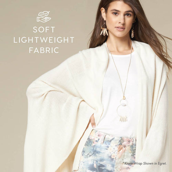 Kiara Light Weight Wrap: One Size / Egret