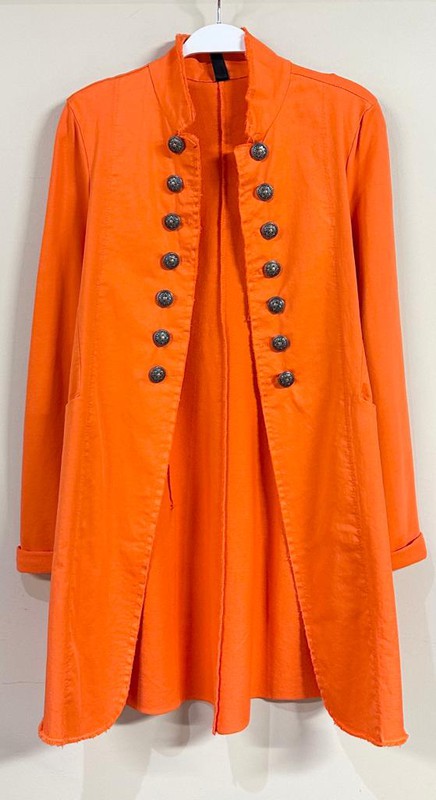 NEW ~ SPRING - Venti6 Long Sgt Pepper Military Style Jacket in ORANGE!