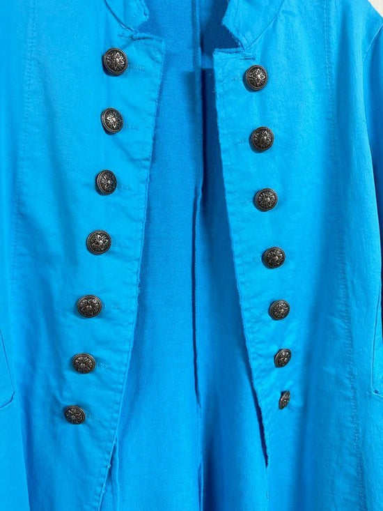 SPRING - Venti6 Long Sgt Pepper Military Style Jacket in TURQUOISE!