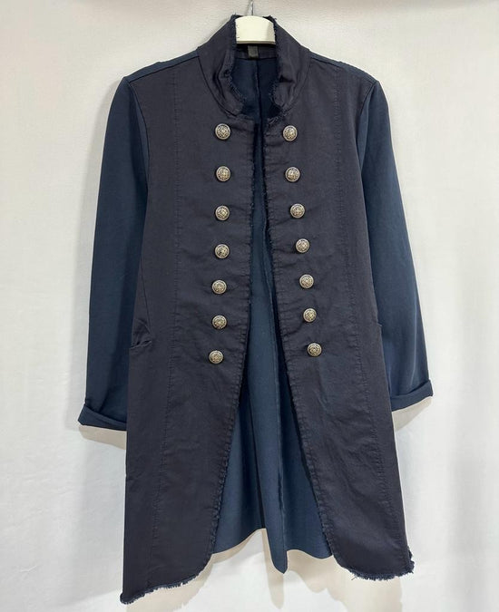 NEW ~ Venti6 Sgt Pepper Military Style Long Jacket ~ NAVY BLUE!