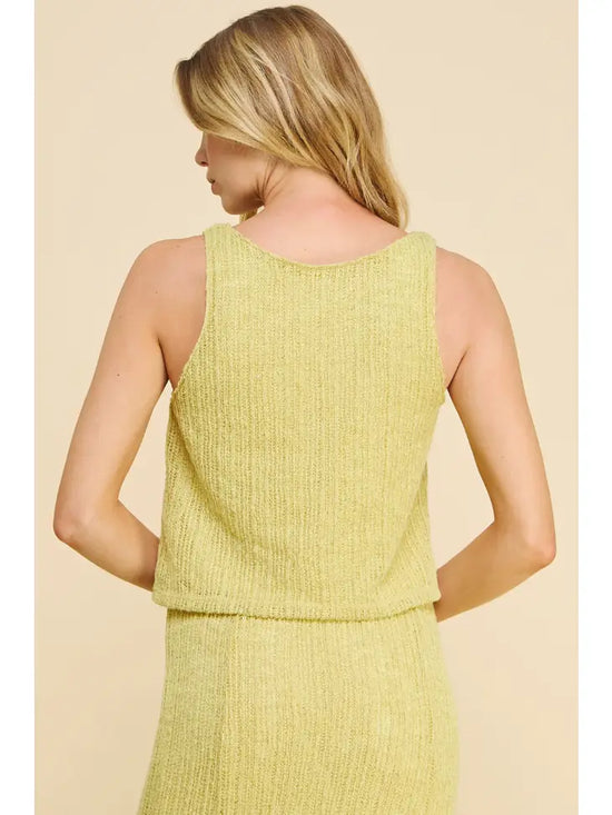 NEW ~ If She Loves ~Senara Knit Top ~ Lime ~ Made in the USA!