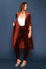 Load image into Gallery viewer, Skies are Blue ~ Plush Velvet Duster Coat - AMBER RUST!
