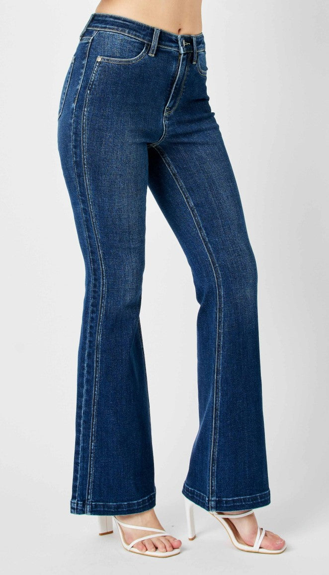 RESTOCK ~ Judy Blue ~ High Waist Angled Side Seam Detail Flare