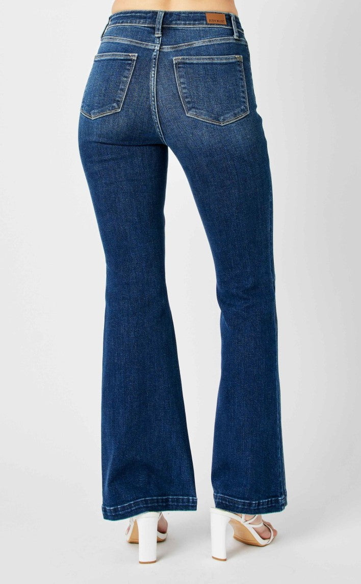 RESTOCK ~ Judy Blue ~ High Waist Angled Side Seam Detail Flare