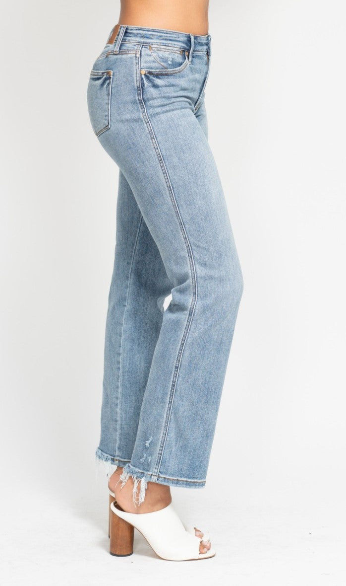 BESTSELLER!  Judy Blue Mid Rise Yoke TIK TOK Famous Cell Phone Pocket Dad Jean ~ Style 82540