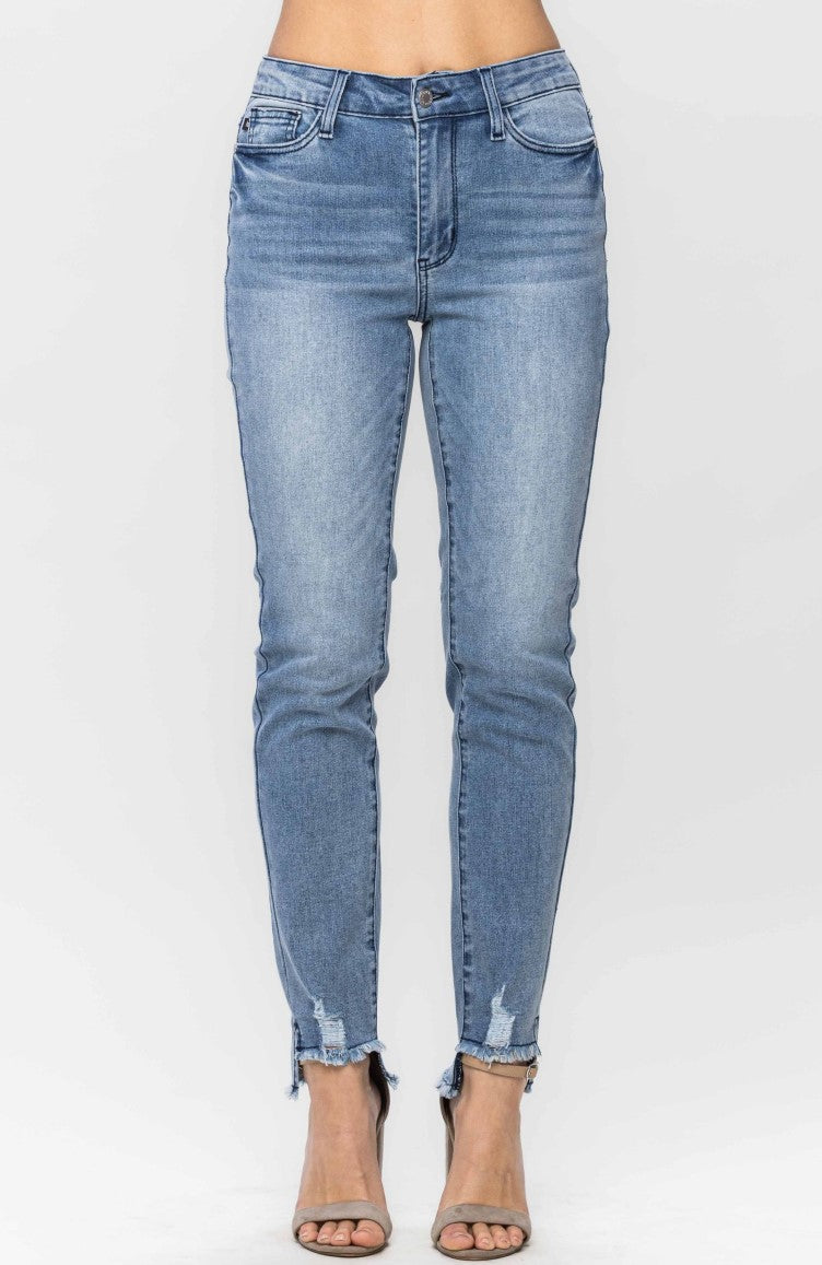 Judy Blue ~ Midrise Cool Denim Sustainable Relaxed Jeans ~ Style 88609 ~ Available in Sizes 5-15!