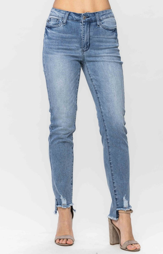 Judy Blue ~ Midrise Cool Denim Sustainable Relaxed Jeans ~ Style 88609 ~ Available in Sizes 5-15!