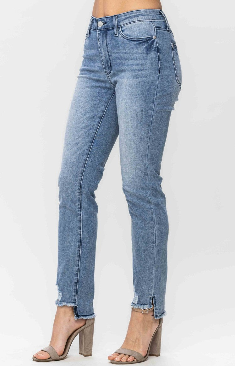 Judy Blue ~ Midrise Cool Denim Sustainable Relaxed Jeans ~ Style 88609 ~ Available in Sizes 5-15!