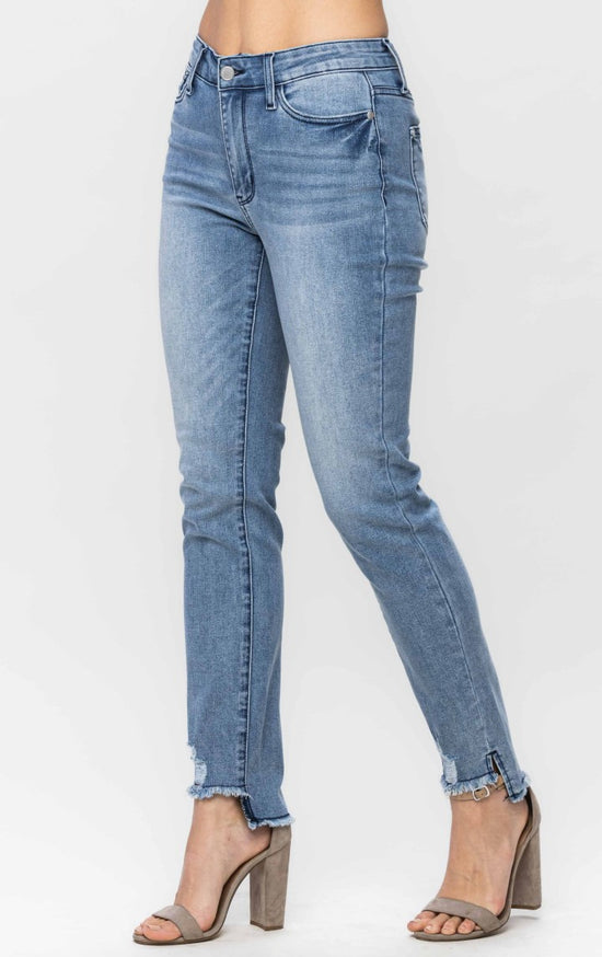 Judy Blue ~ Midrise Cool Denim Sustainable Relaxed Jeans ~ Style 88609 ~ Available in Sizes 5-15!