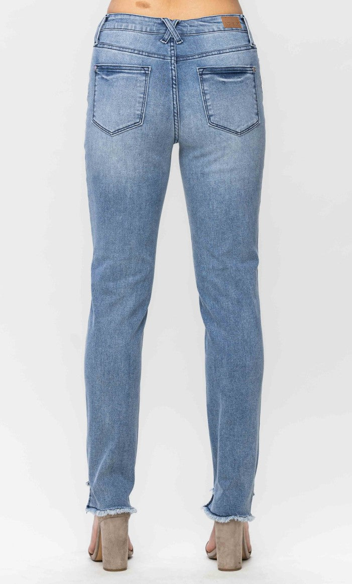 Judy Blue ~ Midrise Cool Denim Sustainable Relaxed Jeans ~ Style 88609 ~ Available in Sizes 5-15!