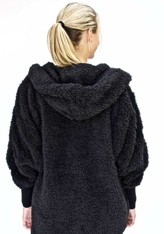Load image into Gallery viewer, Nordic Beach ~  Black Licorice Hooded Body Wrap
