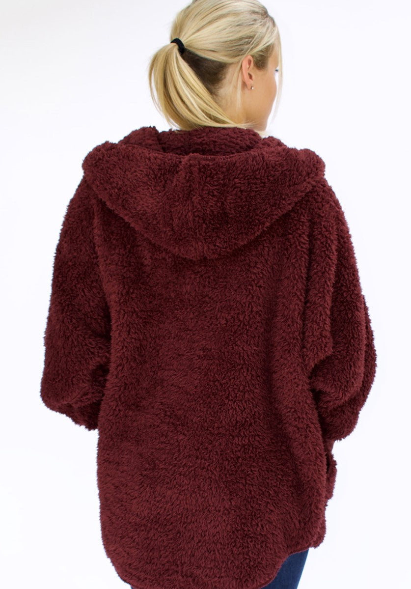 Load image into Gallery viewer, Nordic Beach ~ Chocolate Cherry Hooded Body Wrap
