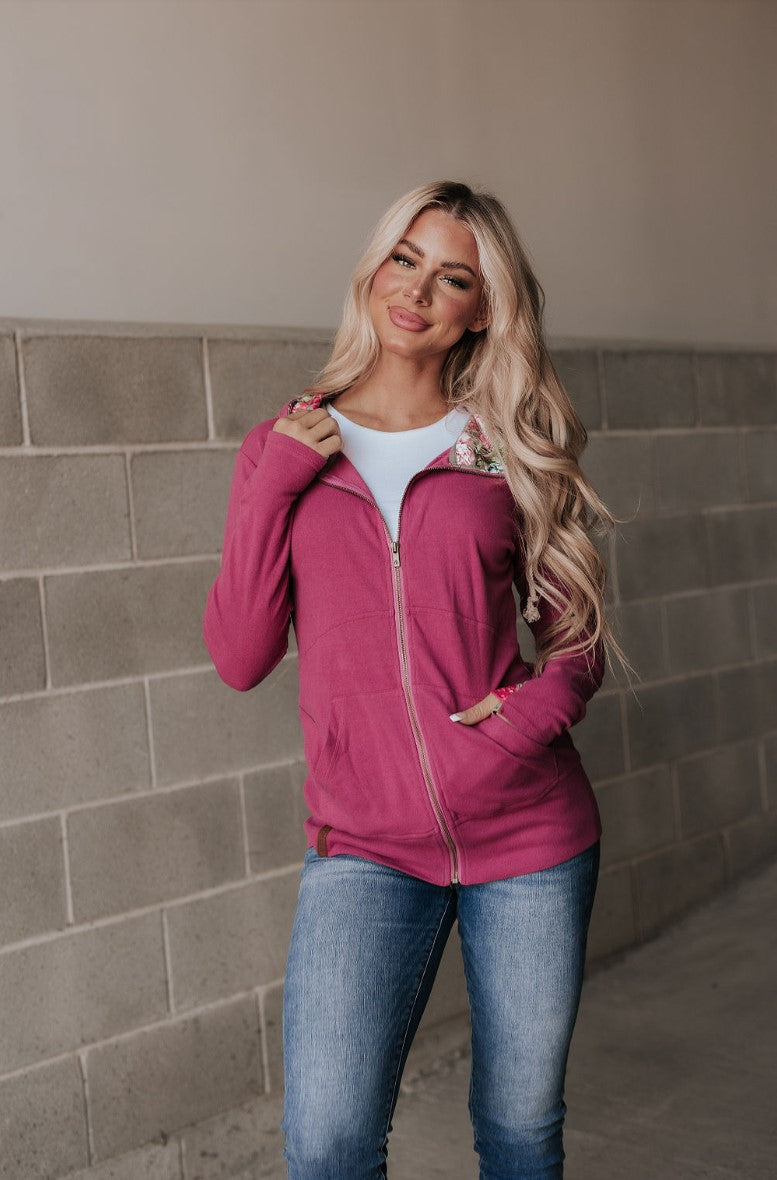 NEW ~ Ampersand Avenue Fullzip Sweatshirt in Glow Girl ~ Available in CURVY!