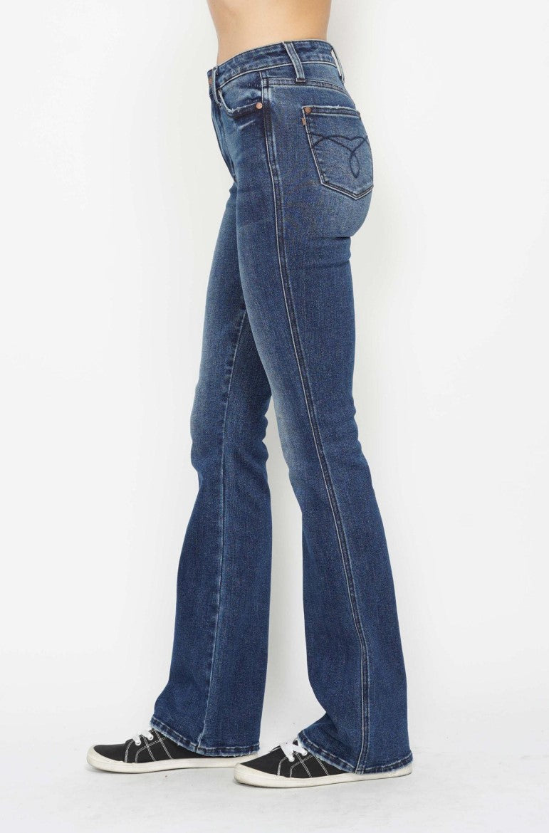 NEW - JUDY BLUE - Medium Rinse High Waist Tummy Control Back Pocket Embroidered Bootcut ~ Style 88786~ Available in Sizes 3-15!