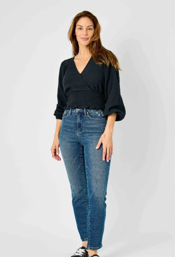 Judy Blue ~ High Waisted Tummy Control Slim Cut Jeans ~ Medium Rinse ~  Available in Sizes 3 -15 ~ Style 88776