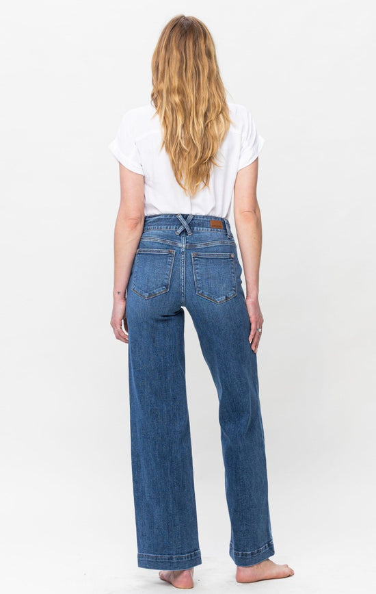 BESTSELLER!  Judy Blue High Rise Double Button Wide Leg Jeans ~ Style 82558 ~ Available in Sizes 3-13!