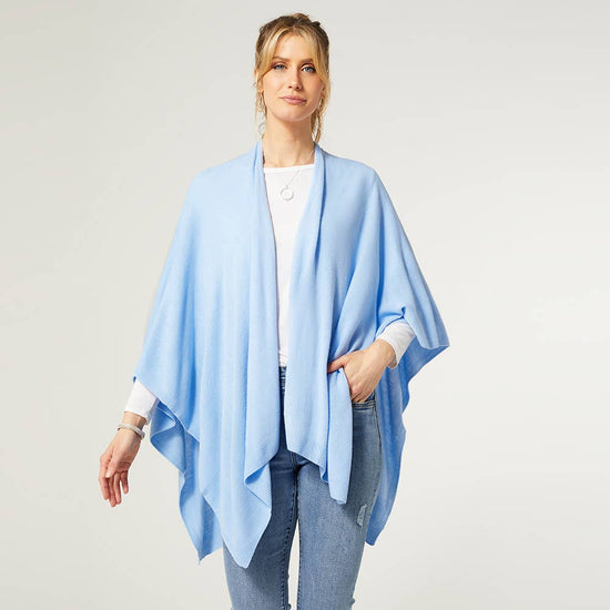 Kiara Lightweight Wrap: Dusty Blue