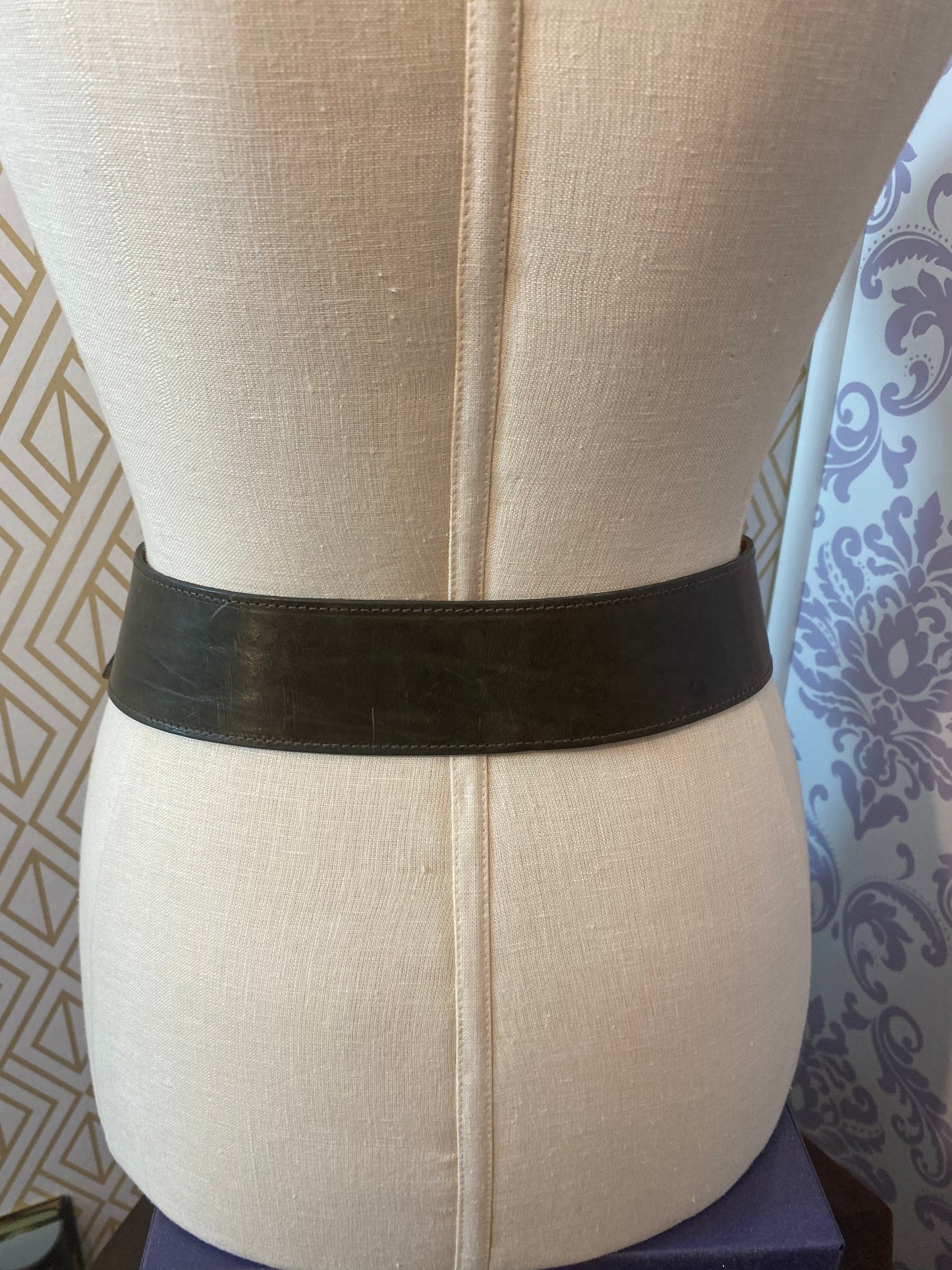 Vintage Cipriani Olive Leather Belt - M/L