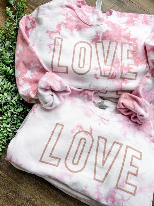 LOVE ~ Rose-Dyed Sweatshirts~ In Curvy Sizes Too!