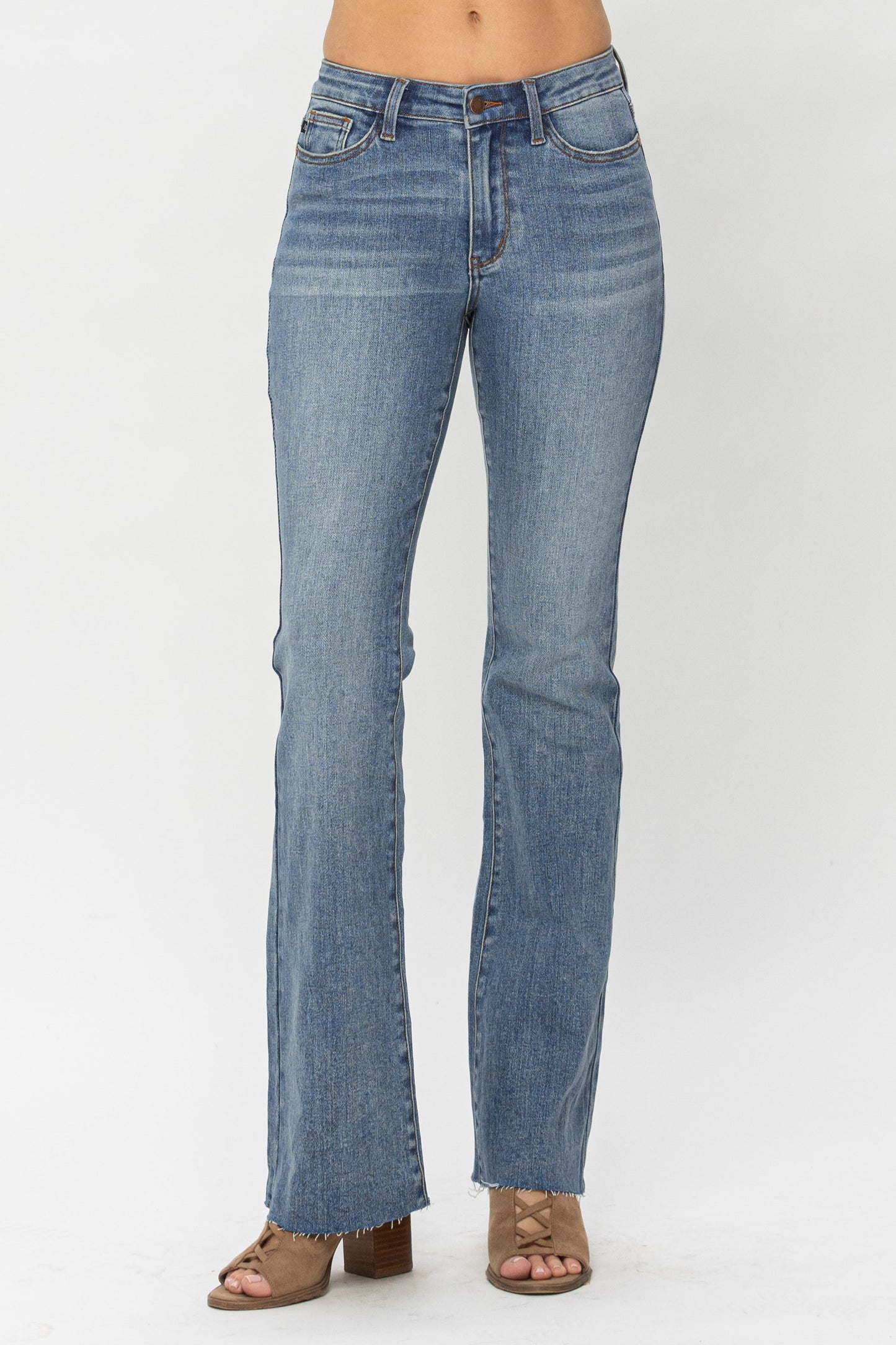Behind Blue Eyes - Judy blue Raw Hem Wide Trouser Jeans – Resort to Style
