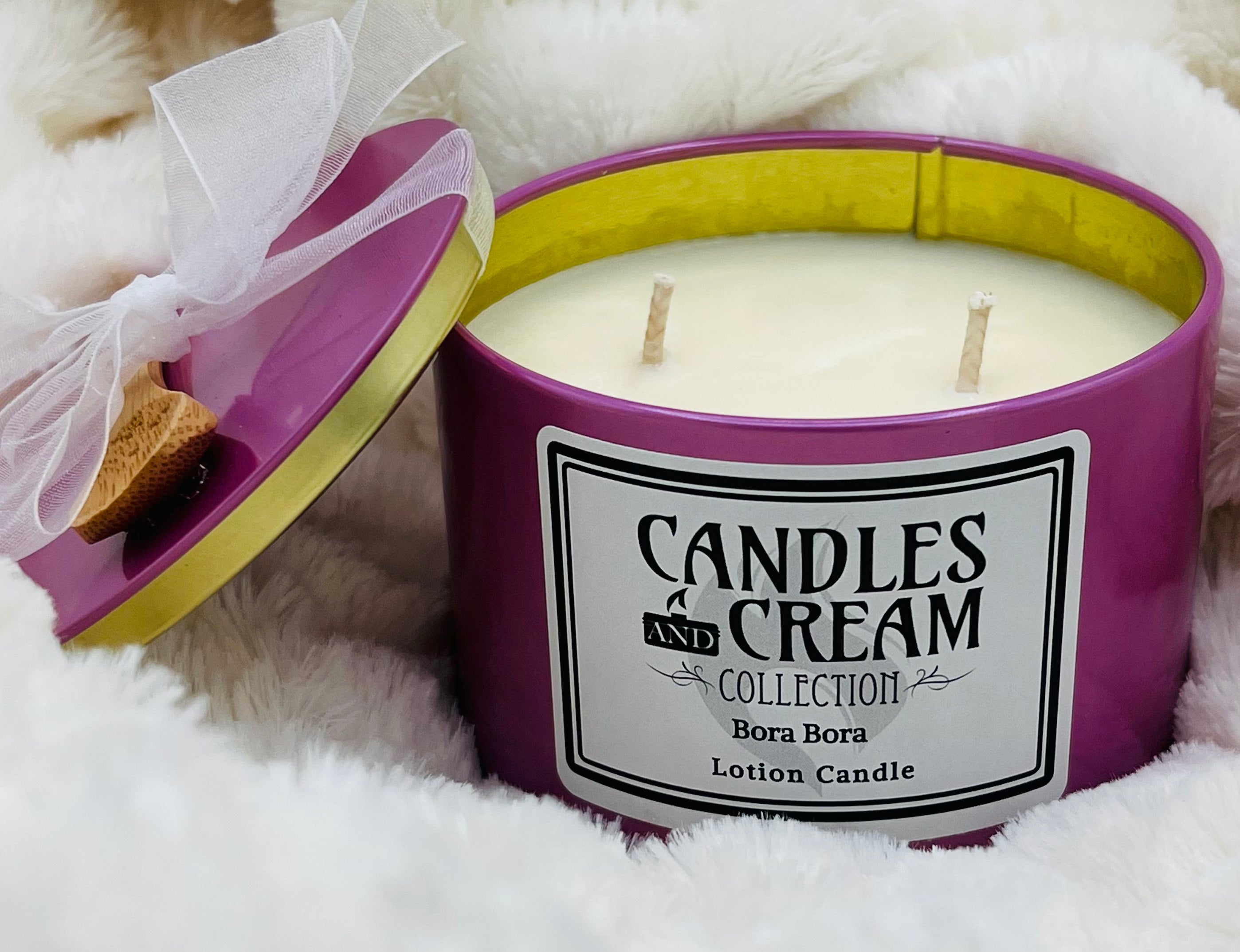 Candles and Cream - Floral & Fruity Scents ~ 14oz Tin Lotion
