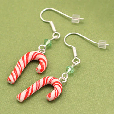 HOLIDAY ~ Scented Jewelry ~Tiny Hands - Scented Candy Cane Earrings!