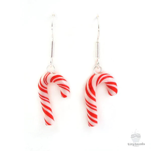 Load image into Gallery viewer, HOLIDAY ~ Scented Jewelry ~Tiny Hands - Scented Candy Cane Earrings!
