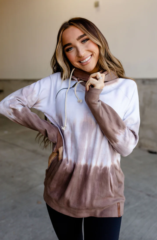 NEW Ampersand doublehood Sweatshirt To Dye For Mocha