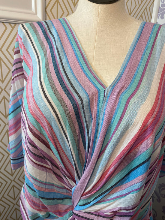 Load image into Gallery viewer, New with Tags - Davi &amp;amp; Dani Mint Stripe Summer Vibes Top - Medium
