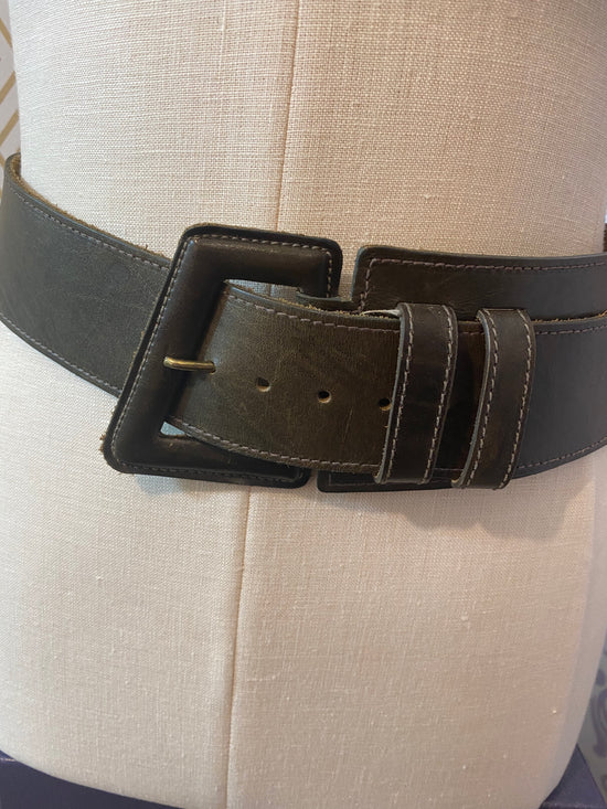 Vintage Cipriani Olive Leather Belt - M/L