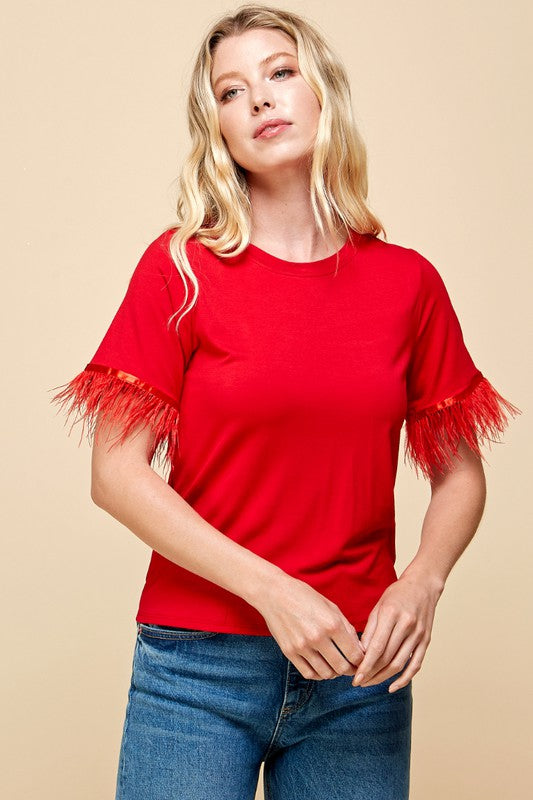 NEW ~ If She Loves ~ Sunflower T-Shirt with Feathers ~ The Brights!