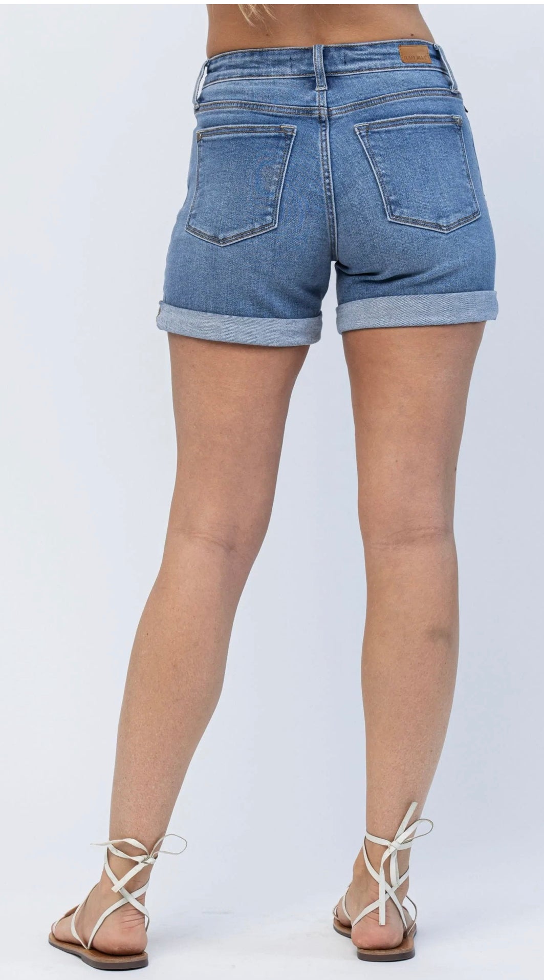 Judy Blue ~ Mid-Rise Cuffed Shorts ~ Style 15103 ~ Available in Curvy too!
