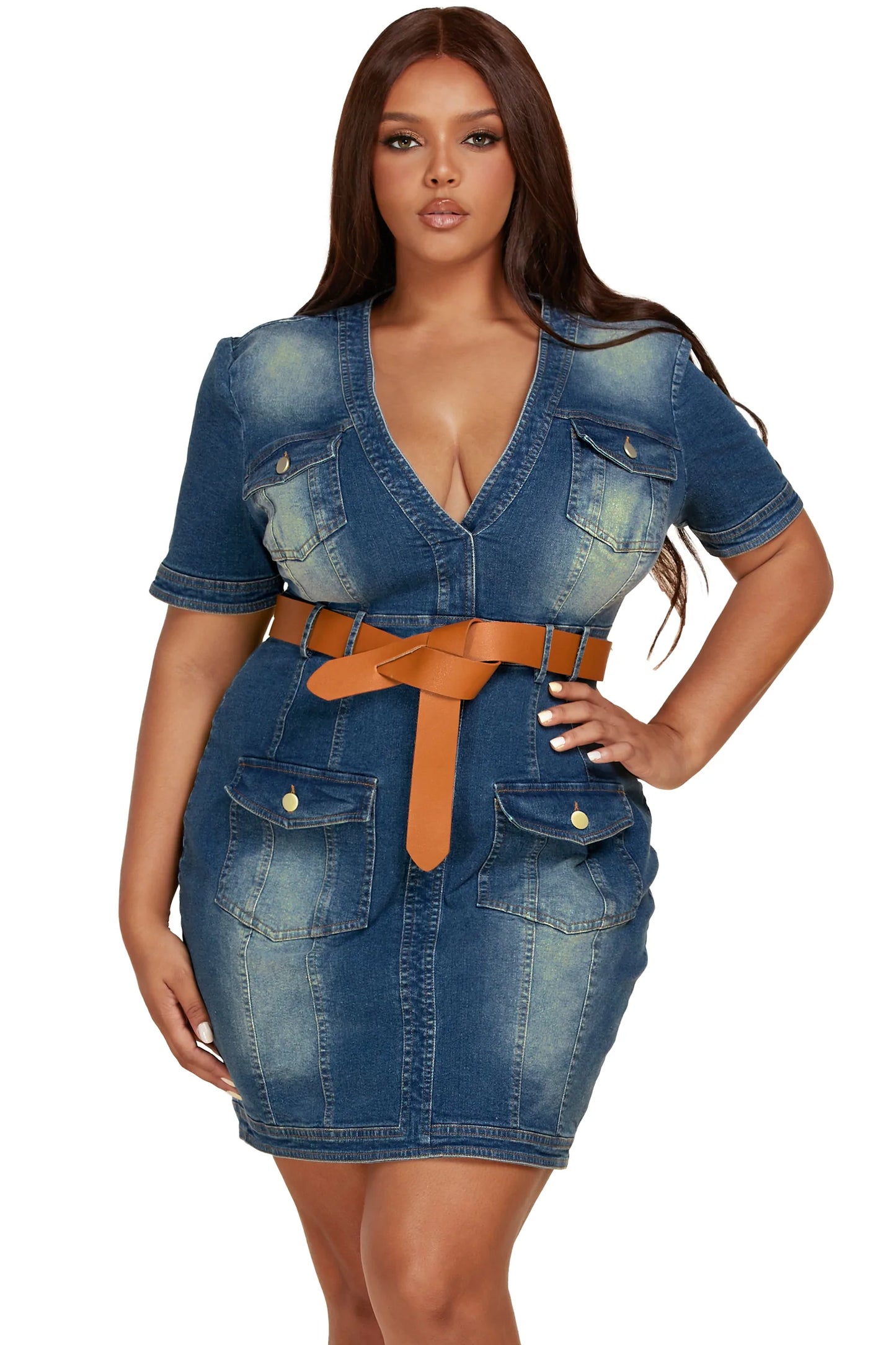 Denim Tiered Shirt Dress – Style Me Luxe
