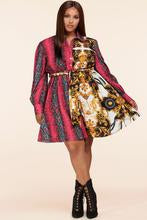 HOT! ~ Latiste Multi-Color Snakeskin/Baroque Satin Print Mini-Dress ~ CURVY!