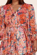 ~ Romantic ~ Curvy Multi Color Latiste Floral Print Maxi Dress