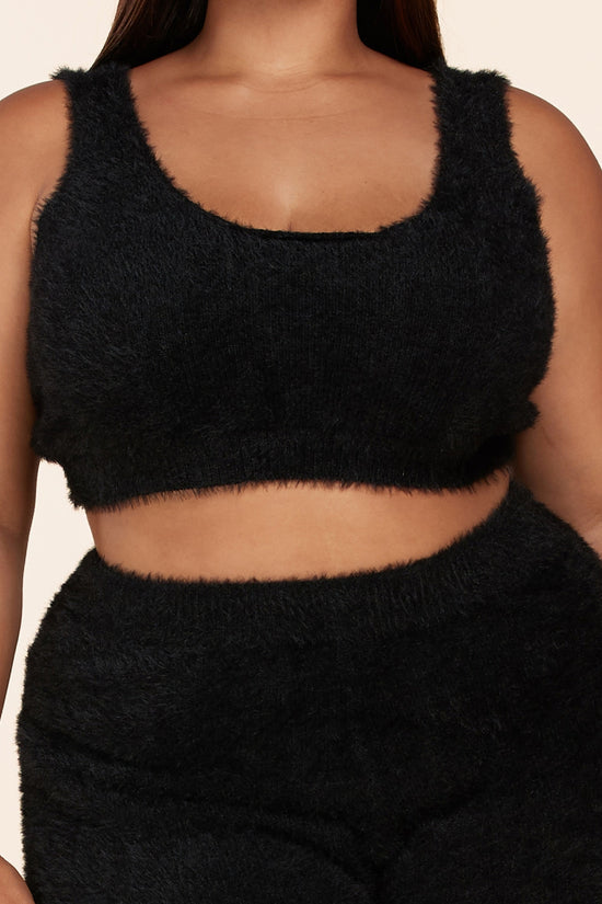 NEW~ Black & Cozy Latiste's 3 Piece Furry Lounge Set ~ Curvy!