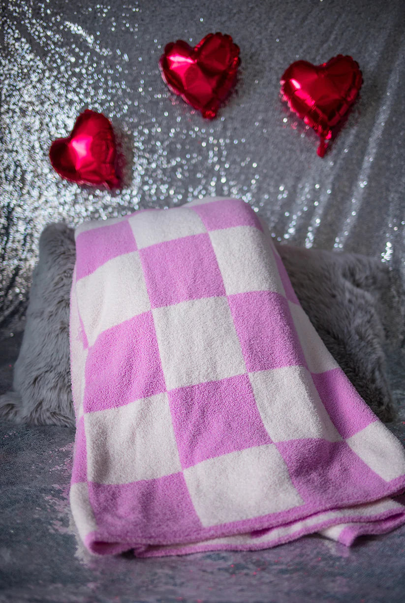 Load image into Gallery viewer, LUXE Blankets - Pink Check &amp;amp; Yellow Daisy Available!
