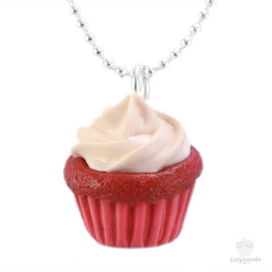 Load image into Gallery viewer, Scented Jewelry ~ Tiny Hands Scented Red Velvet Cupcake Necklace!
