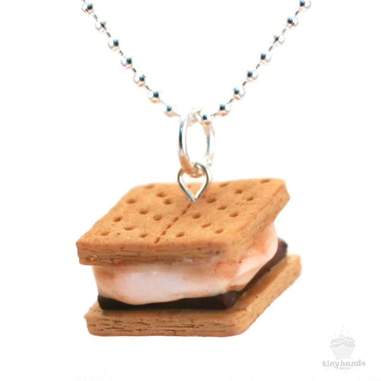 Load image into Gallery viewer, NEW ~ HOLIDAY ~ Scented Jewelry ~ Tiny Hands Scented S&amp;#39;Mores Necklace!
