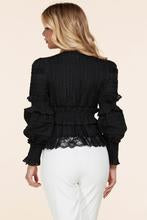 Sexy from Latiste!  Women's Black Lacy Tiered Top (Also available in Curvy!)