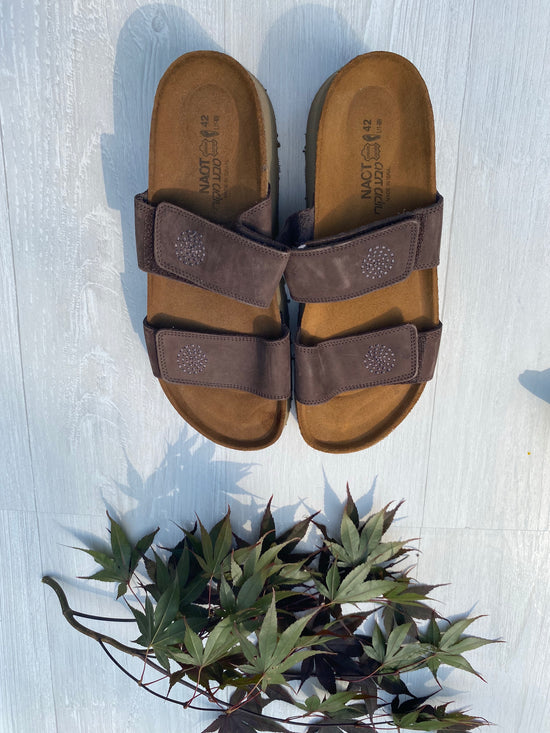 EUC - Naot Platform Brown Leather Sandals ~ Size 42 ~ Made in Israel!