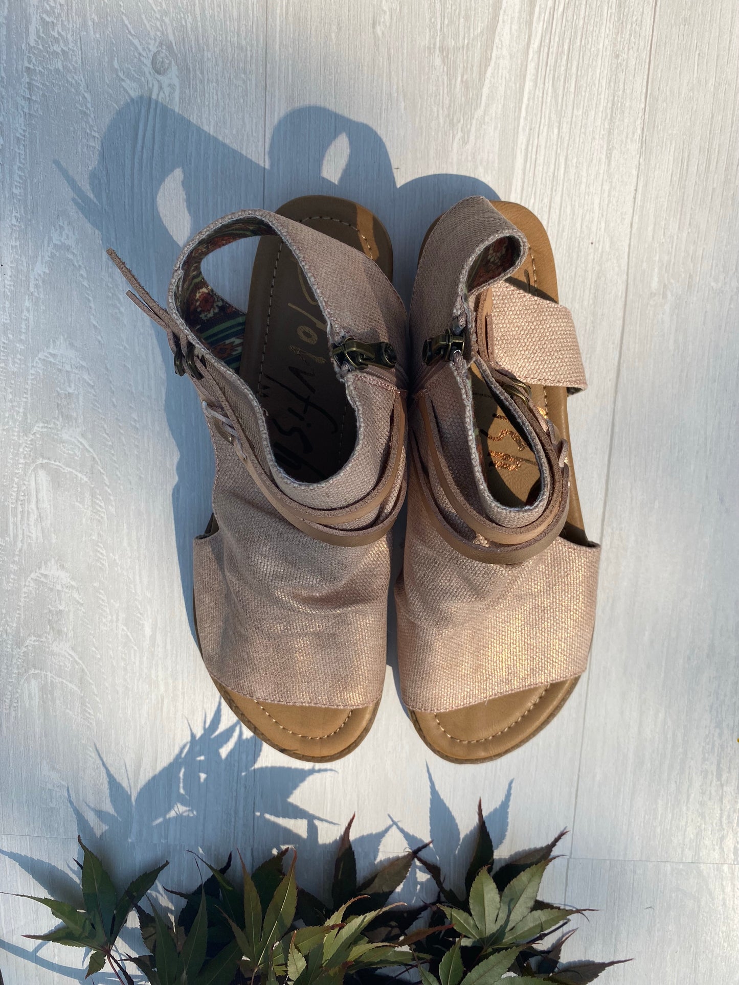 Malibu Balla Blowfish Balla Rose Gold Sandals: Woven Vegan Leather