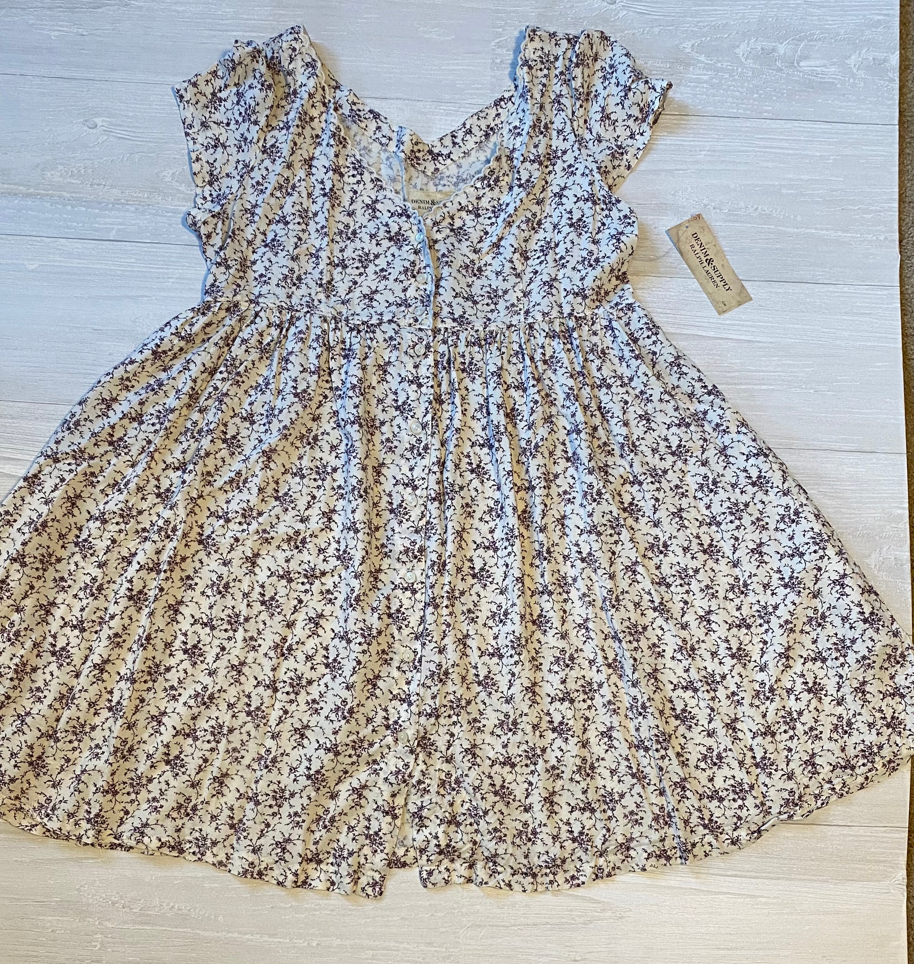 Vintage Denim & Supply By Ralph Lauren Swiss Dot Babydoll