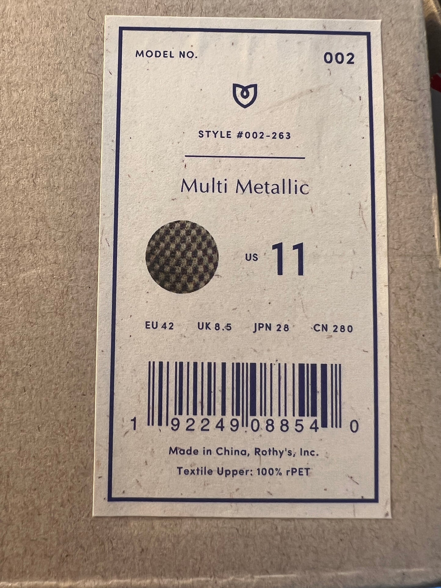 NEW IN BOX~ Rothy's Multi Metallic Points - Size 11.0