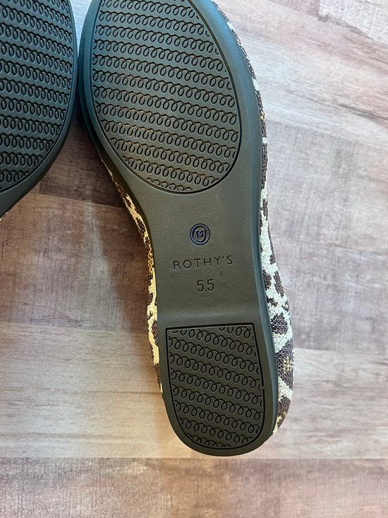 EUC ~ Rothy's Retired Mocha Spot Loafers - Size 5.5
