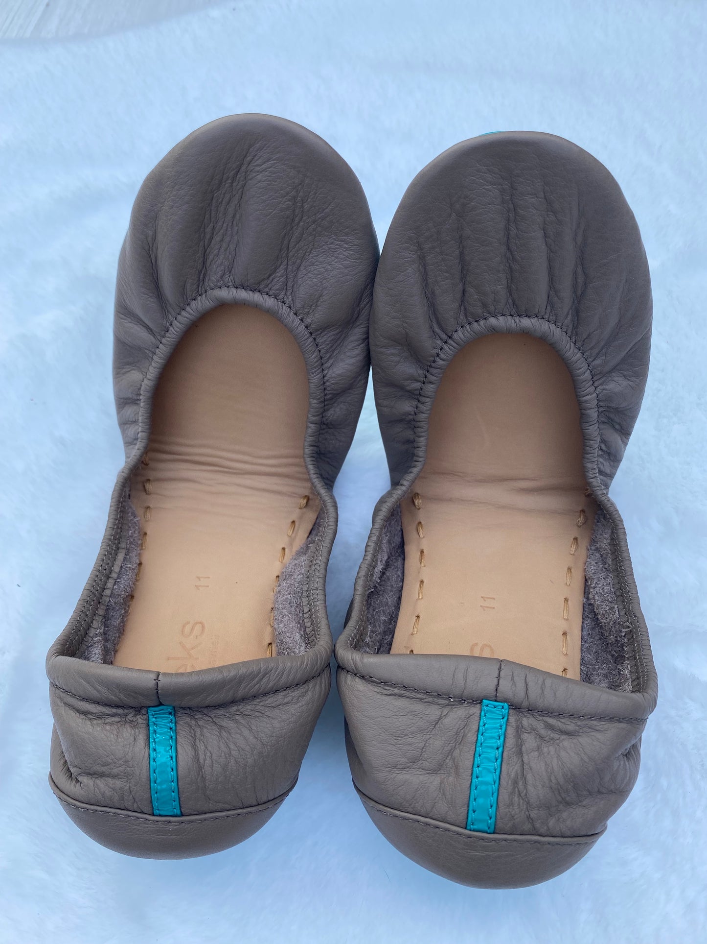 NEW ~ TIEKS ~ The Ballet Flat ~ Taupe ~ Size 11