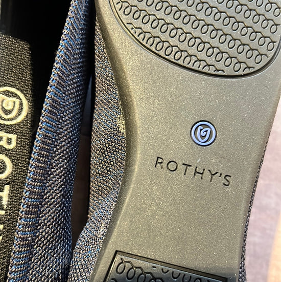 EUC ~ Rothy's Retired Navy Birdseye Points - Size 10