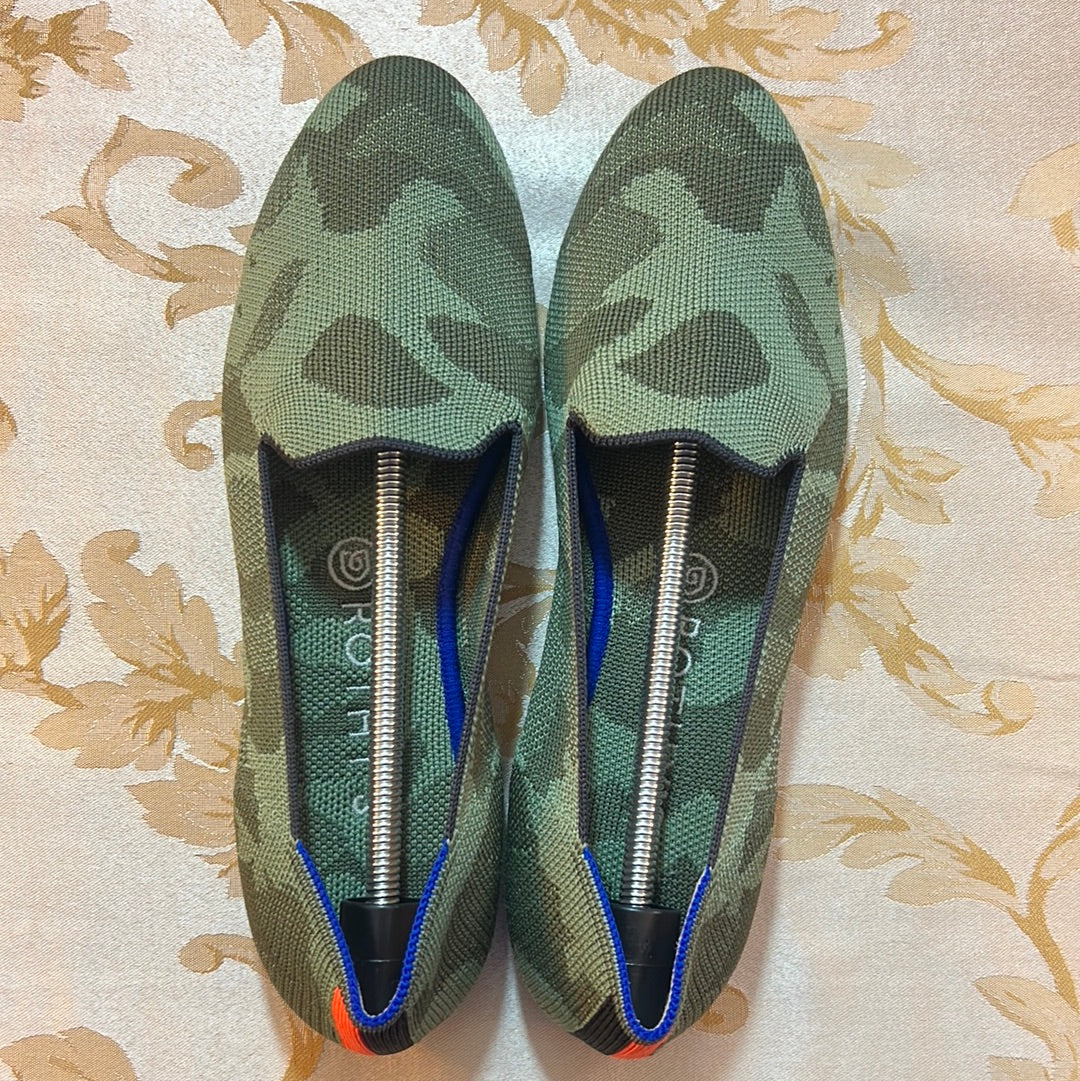 Camo Rothys Rothys Mink Like New Rothy's Olive Camo Loafers Size